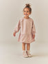 Cream Pink Ditsy Floral Long Sleeve Sweat Dress (3mths-7yrs) - Cream Pink Ditsy Floral / 12-18 Months (80-86cm)