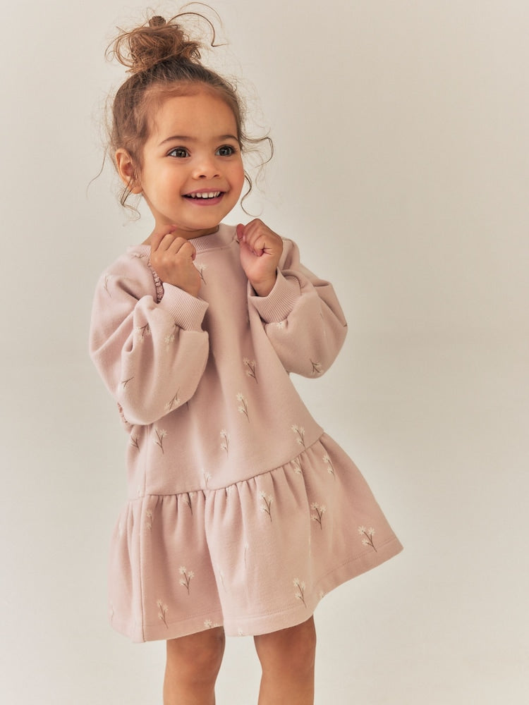 Cream Pink Ditsy Floral