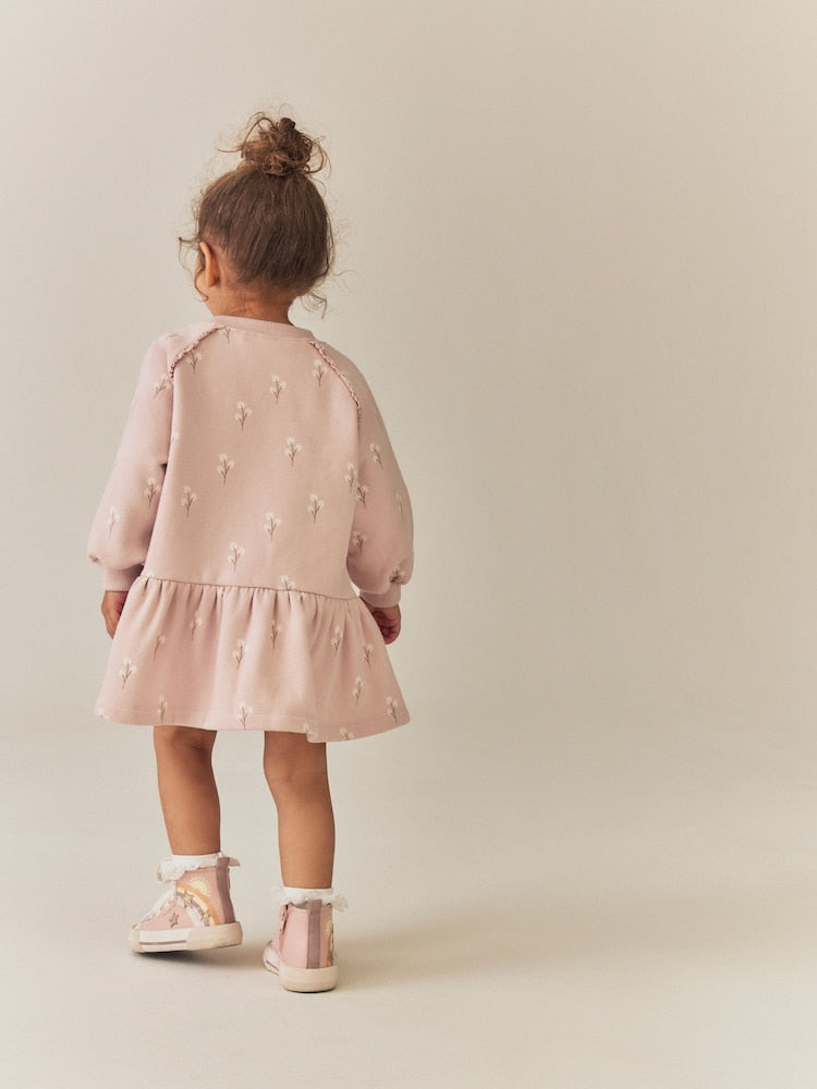 Cream Pink Ditsy Floral