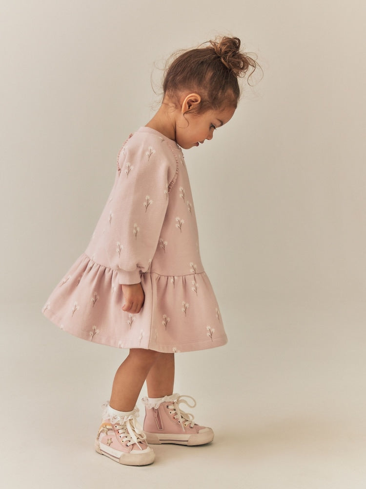 Cream Pink Ditsy Floral