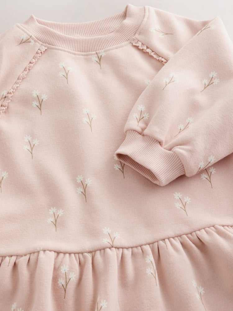 Cream Pink Ditsy Floral