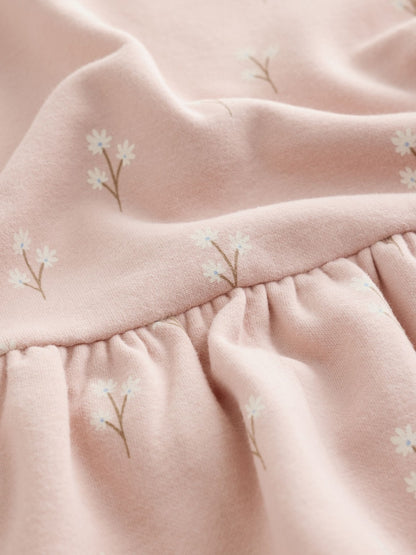 Cream Pink Ditsy Floral