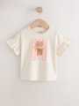 Neutral Pink Cat Short Sleeve T-Shirts 4 Pack (3mths-7yrs) - Size 3-6 Months (62-68cm)