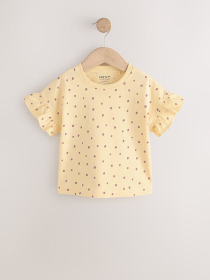 Neutral Pink Cat Short Sleeve T-Shirts 4 Pack (3mths-7yrs) - Size 3-6 Months (62-68cm)
