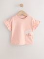 Neutral Pink Cat Short Sleeve T-Shirts 4 Pack (3mths-7yrs) - Size 3-6 Months (62-68cm)
