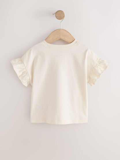 Neutral Pink Cat T-Shirts 4 Pack (3mths-7yrs)