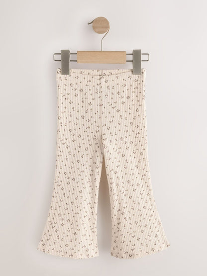 Neutral Ribbed Flare Leggings 5 Pack (3mths-7yrs)