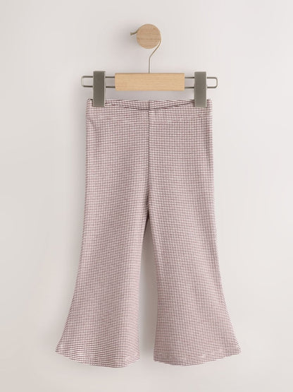Neutral Ribbed Flare Leggings 5 Pack (3mths-7yrs)