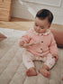 White Floral Bodysuit, Legging with Pink Knitted Cardigan Baby 3 Piece Set (0mths-2yrs) - White Floral / Up to 1 Month (50-56cm)
