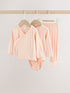 Pink Pointelle Bodysuit Leggings And Cardigan Baby Set 3 Piece (0-9mths) - Pink Pointelle / Up to 3 Months (62cm)