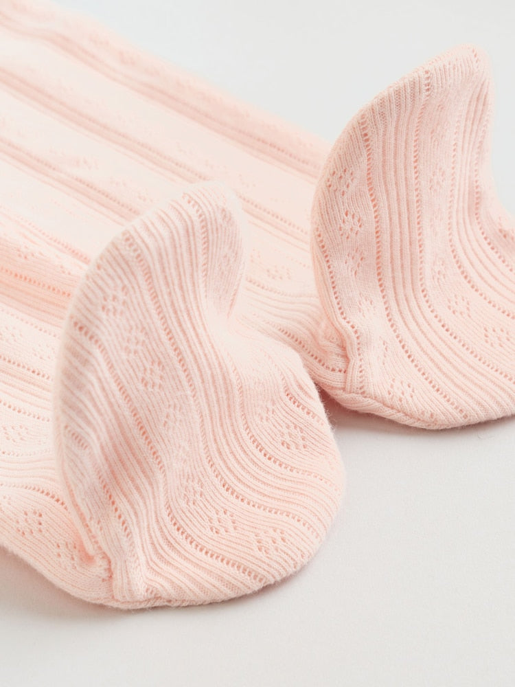 Pink Pointelle Bodysuit Leggings And Cardigan Baby Set 3 Piece (0-9mths)