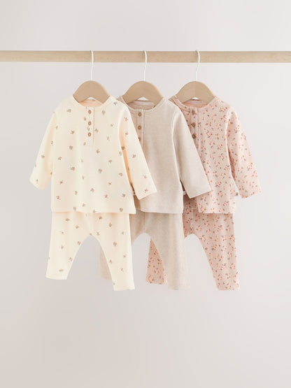 Ditsy Floral Long Sleeve T-Shirt And Leggings Baby 6 Piece Set (0mths-2yrs) - Ditsy Floral / Up to 1 Month (50-56cm)