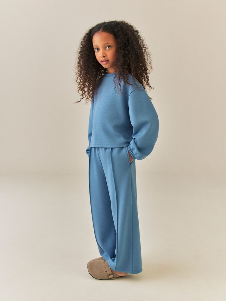 Blue Long Sleeve Wide Leg Set (3-16yrs) - Size 3 Years (98cm) - Blue