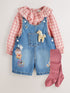 Denim Horse Dungarees Set (3mths-7yrs) - Denim Horse Dungarees / 12-18 Months (80-86cm)