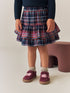 Navy/Red Check Pullon Rara Skirt (3mths-7yrs) - 12-18 Months (80-86cm)