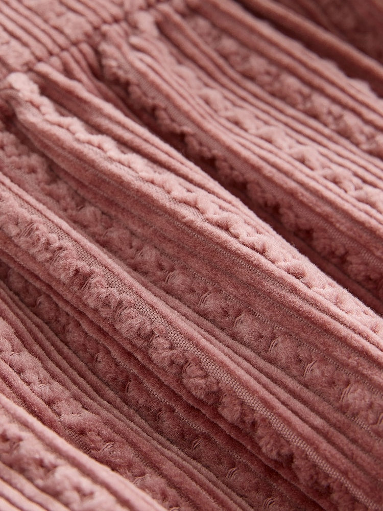 Pink Corduroy/ Ecru Ditsy Blouse &amp; Dungarees
