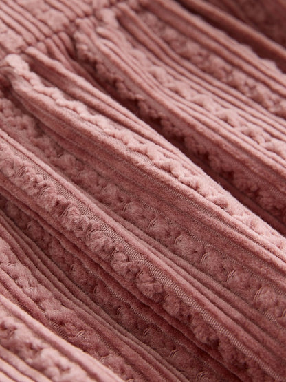 Pink Corduroy/ Ecru Ditsy Blouse &amp; Dungarees