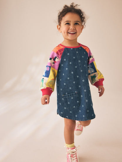 Animal Charcater Raglan Denim
