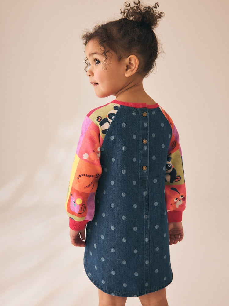 Animal Charcater Raglan Denim