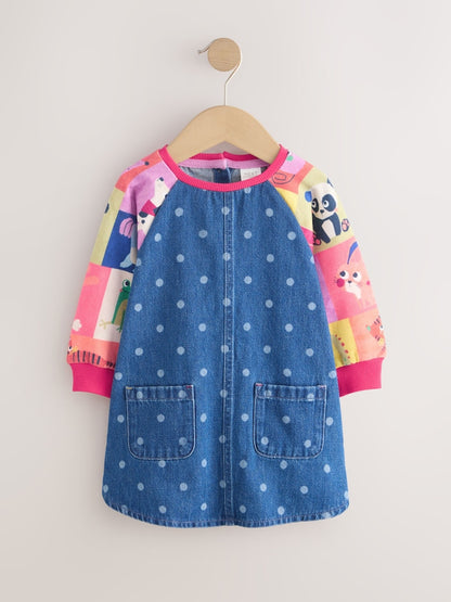 Animal Charcater Raglan Denim