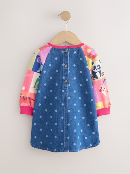 Animal Charcater Raglan Denim