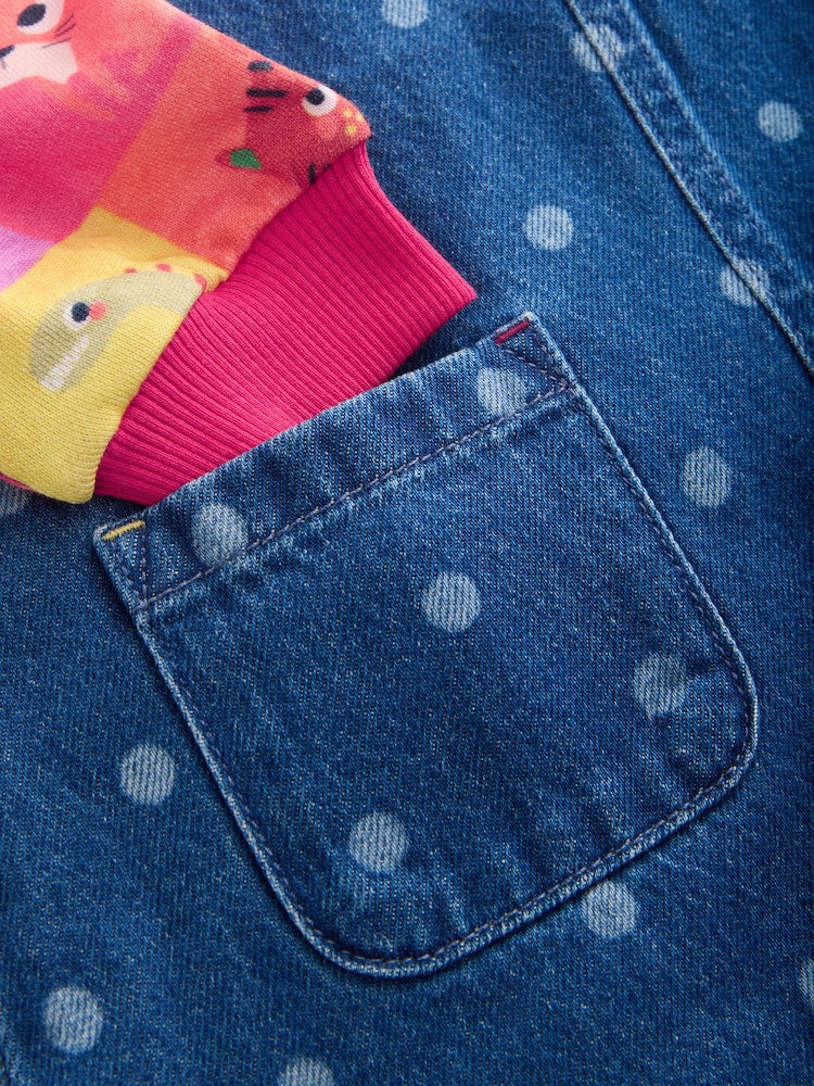 Animal Charcater Raglan Denim