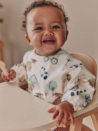 Neutral Weaning And Feeding Sleeved Bib - Size 6-12 Months (68-80cm)