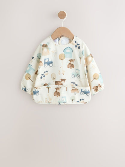 Neutral Weaning And Feeding Sleeved Bib - Size 6-12 Months (68-80cm)