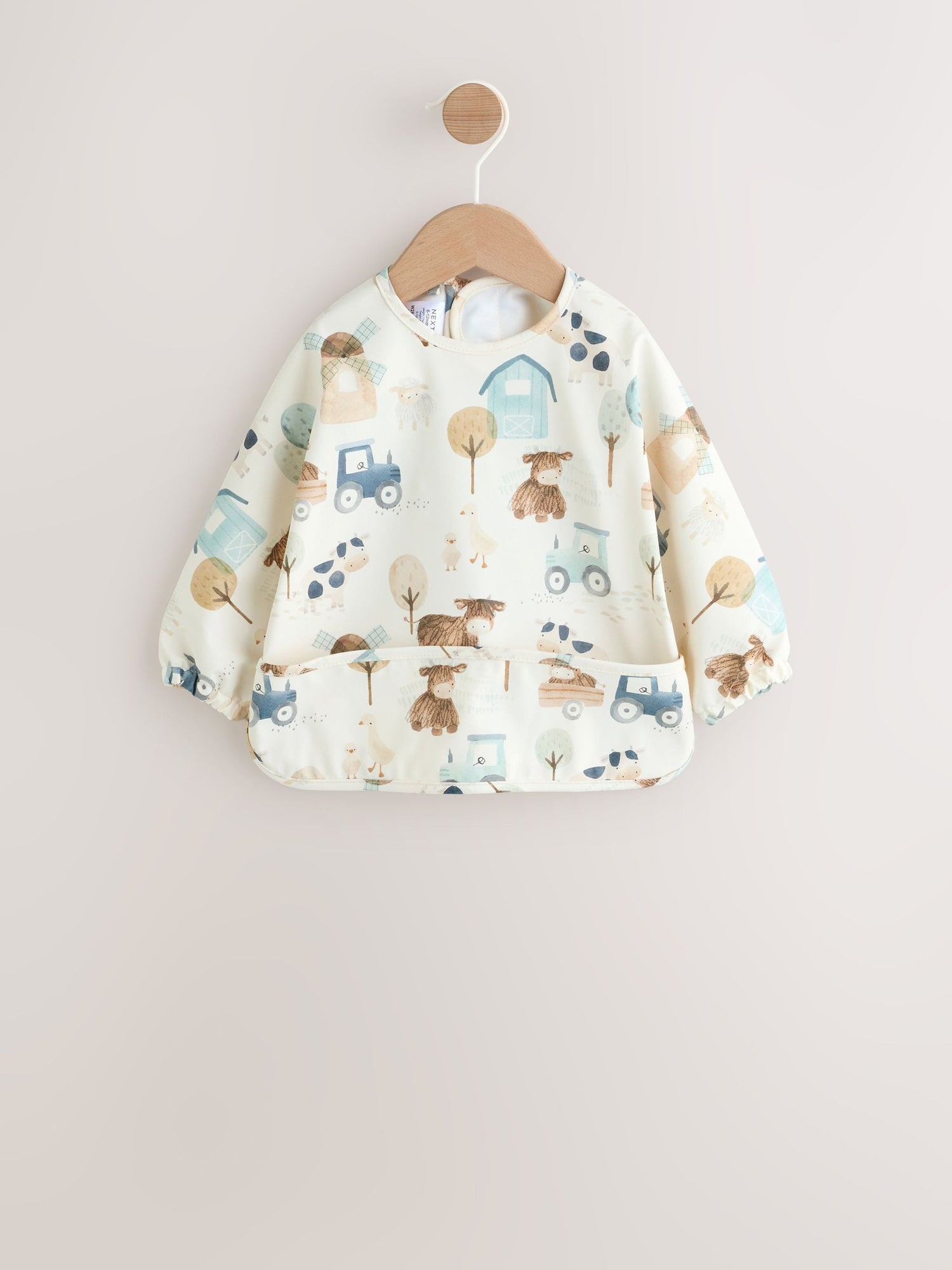 Neutral Weaning And Feeding Sleeved Bib - Size 6-12 Months (68-80cm)