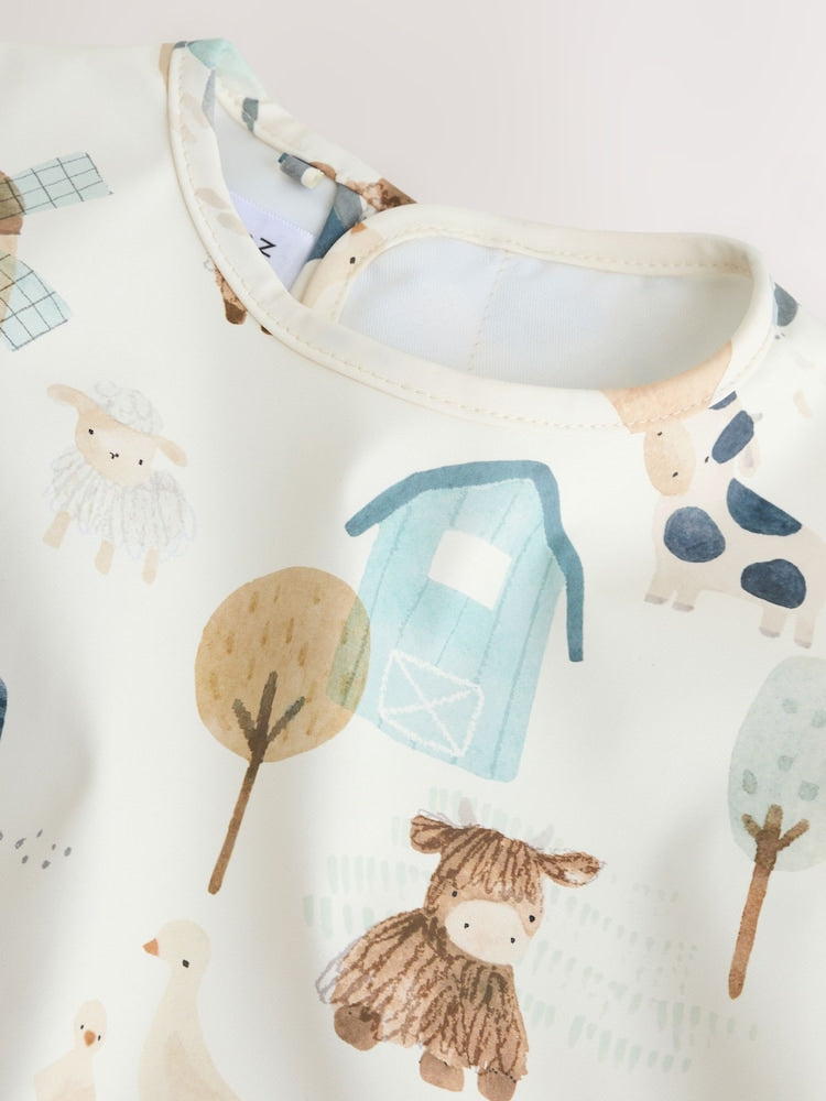 Neutral Weaning And Feeding Sleeved Bib - Size 6-12 Months (68-80cm)