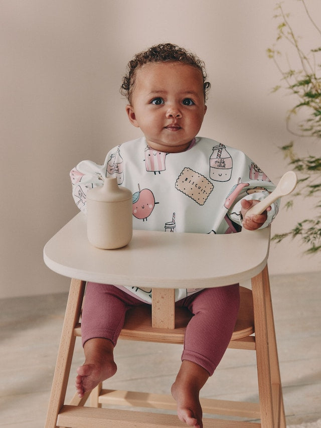 Mint Green Breakfast Club Weaning And Feeding Sleeved Bib - Size 6-12 Months (68-80cm)