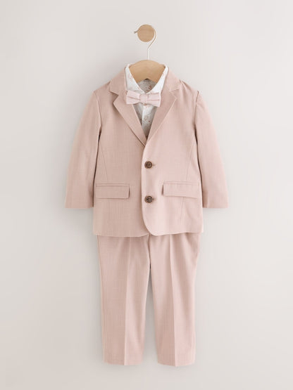 Pink Blazer Shirt Trousers and Bow Tie Set (3mths-9yrs)