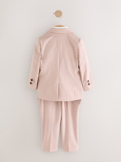 Pink Blazer Shirt Trousers and Bow Tie Set (3mths-9yrs)