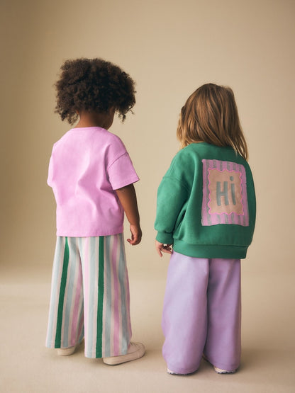 Green/Pink Top &amp; Trousers Set 2 Pack (3mths-7yrs)
