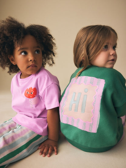 Green/Pink Top &amp; Trousers Set 2 Pack (3mths-7yrs)