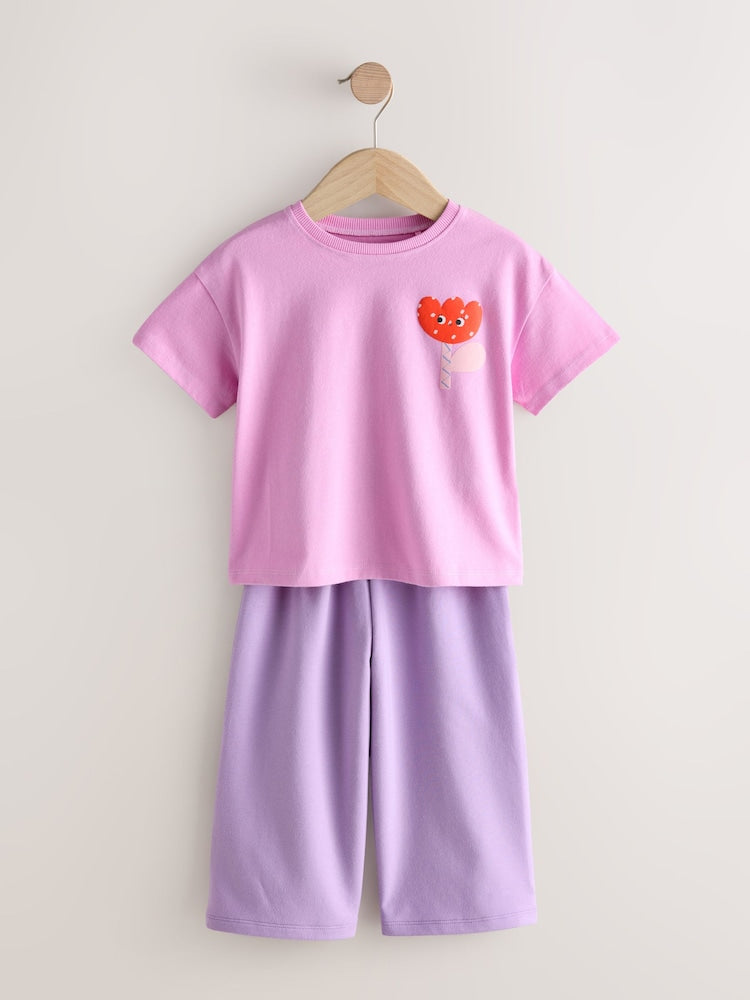Green/Pink Top &amp; Trousers Set 2 Pack (3mths-7yrs)