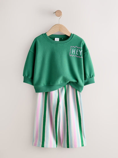 Green/Pink Top &amp; Trousers Set 2 Pack (3mths-7yrs)