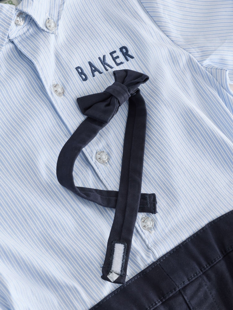 Baker by Ted Baker Blue/Navy Textured Smart Romper
