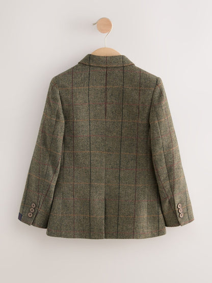 Green/Brown Check Blazer (3-16yrs)