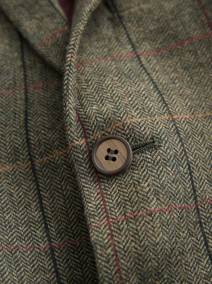 Green/Brown Check Blazer (3-16yrs)