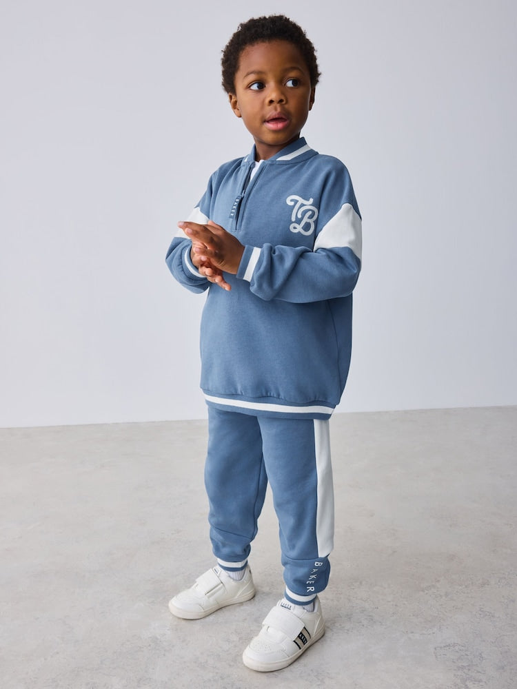 Baker by Ted Baker Blue Varsity Sweatshirt and Joggers Set