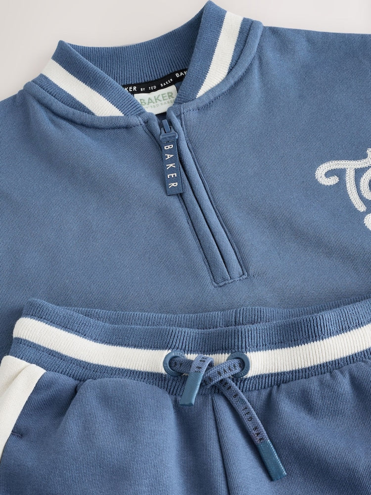 Baker by Ted Baker Blue Varsity Sweatshirt and Joggers Set