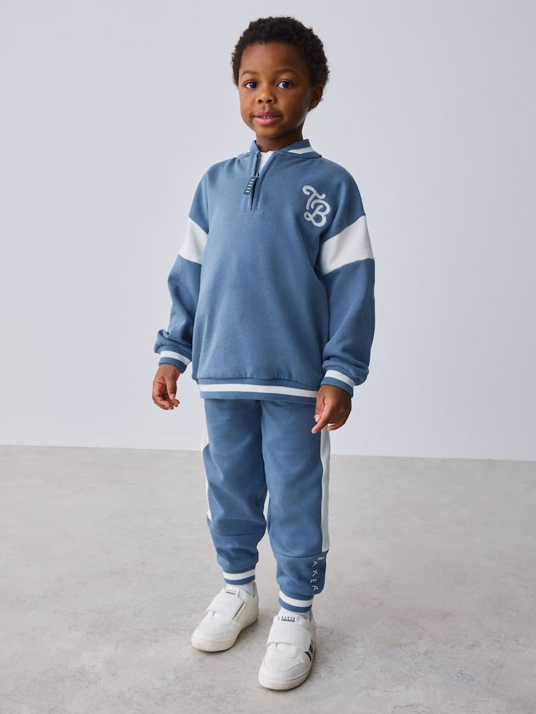 Baker by Ted Baker Blue Varsity Sweatshirt and Joggers Set