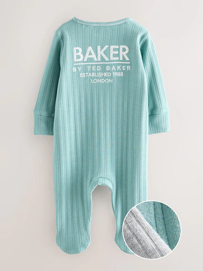 Baker by Ted Baker 2 Pack Textured Sleepsuits
