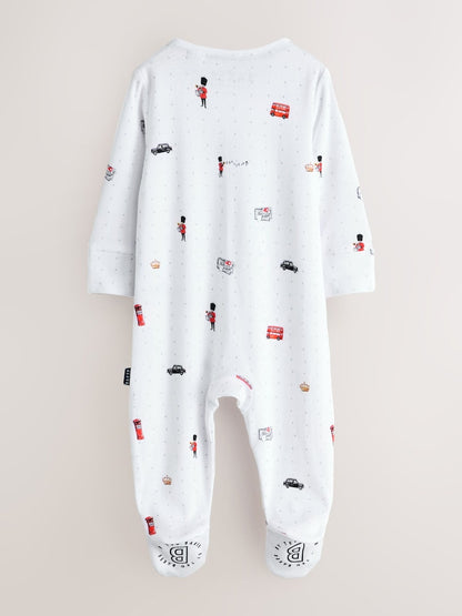 Baker by Ted Baker London Sleepsuit, Hat and Bib White Gift Set