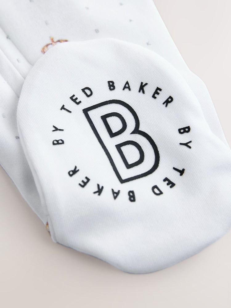 Baker by Ted Baker London Sleepsuit, Hat and Bib White Gift Set