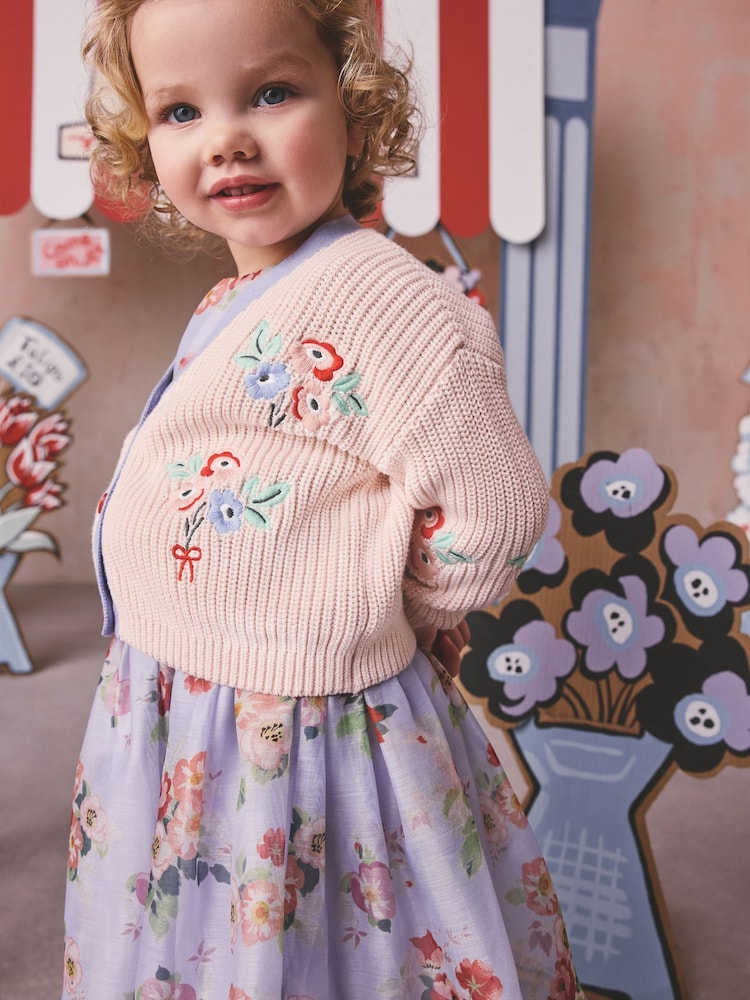 Pink Floral Cath Kidston Cardigan (3mths-8yrs) - Size 3-6 Months (62-68cm)
