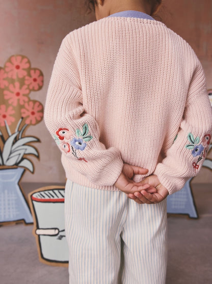 Pink Floral Cath Kidston Cardigan (3mths-8yrs) - Size 3-6 Months (62-68cm)