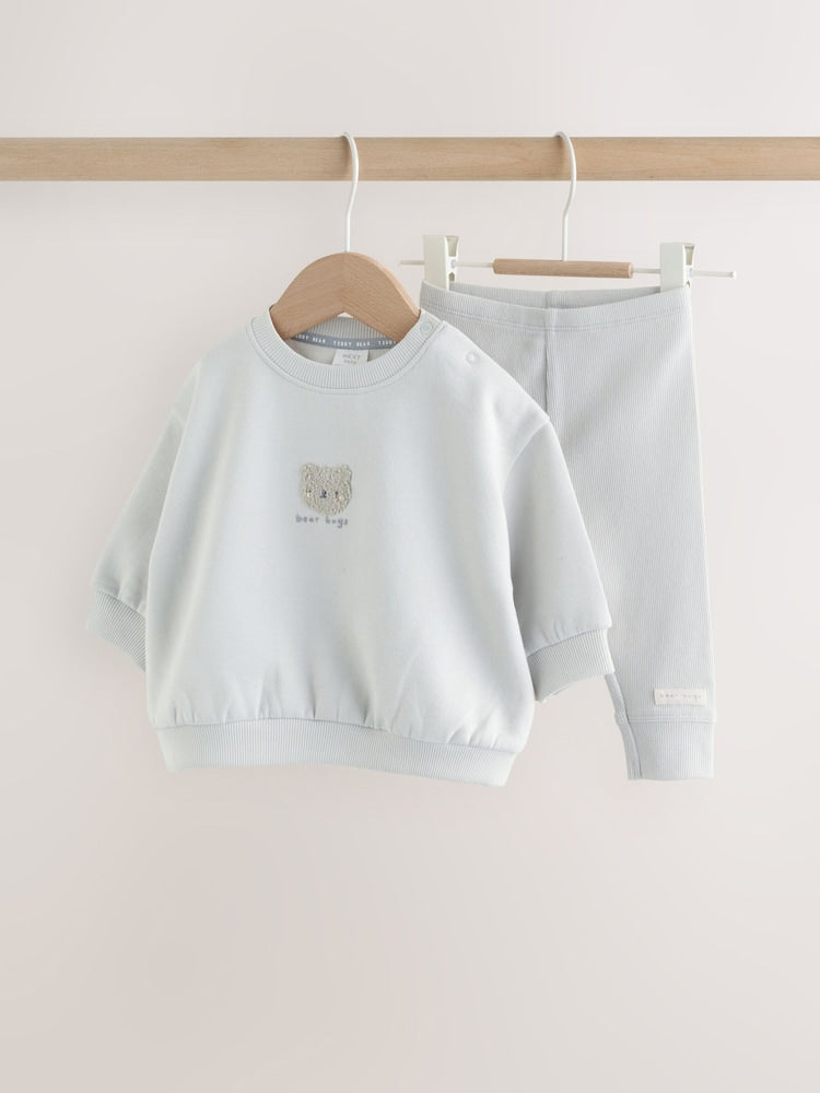 Grey Bear Sweat and Leggings Baby Set (0mths-2yrs)