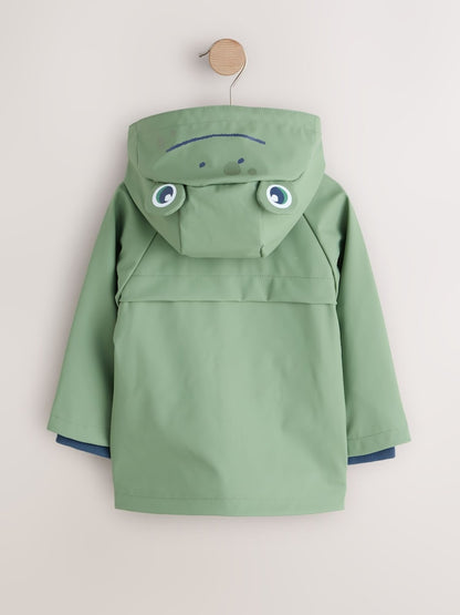 Green Frog Character Shower Resistant Coat (3mths-7yrs) - Size 3-6 Months (62-68cm)
